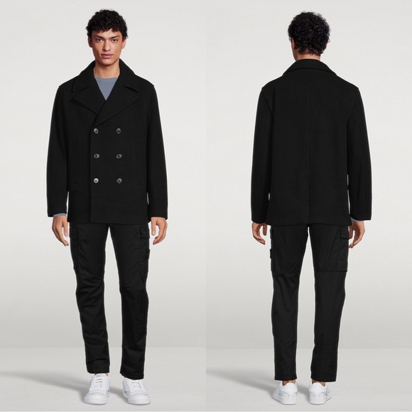 NWT Theory 3B Peacoat Loft Wool Double Breasted Coat Jacket Medium - Picture 1 of 9